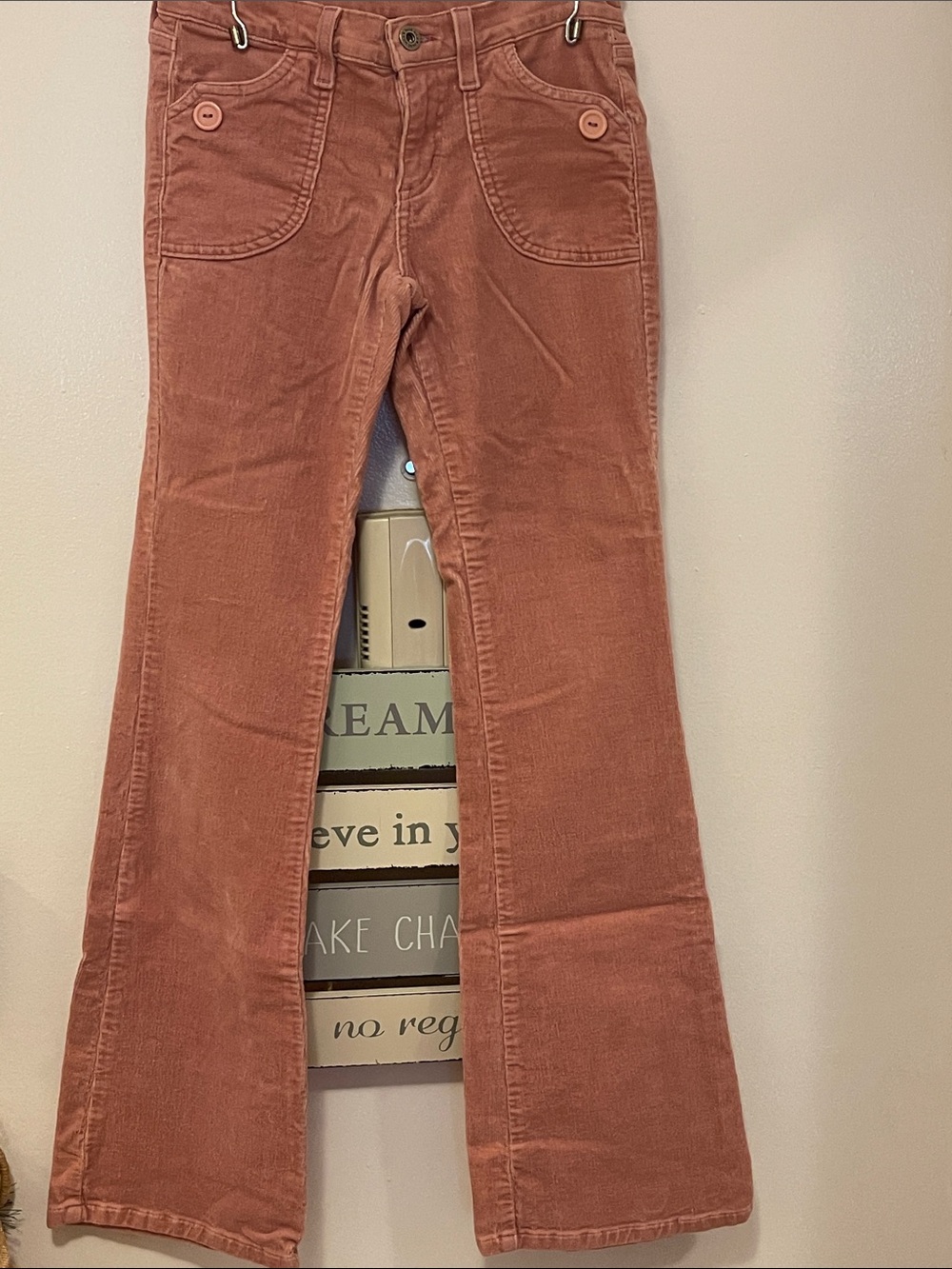 Vintage Tea Collection Corduroy Flare Jeans in Rust